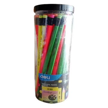 Deli Scribe Neon 2B Pencil – Smooth Writing & Bright Design