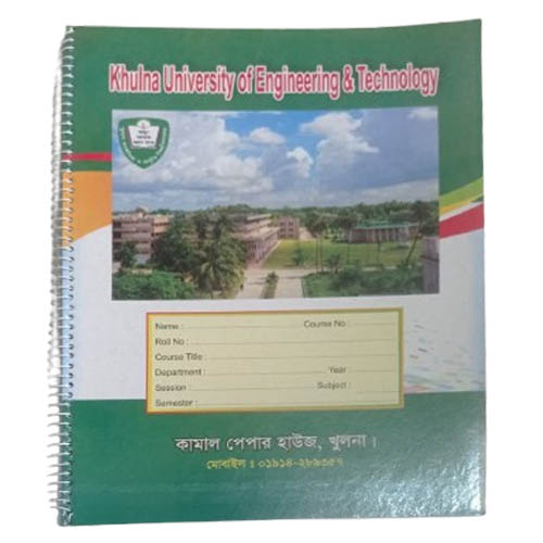 KUET Ring Khata 200 Pages – Premium Glossy Hard Cover Exercise Book (White Page 55GSM Paper)