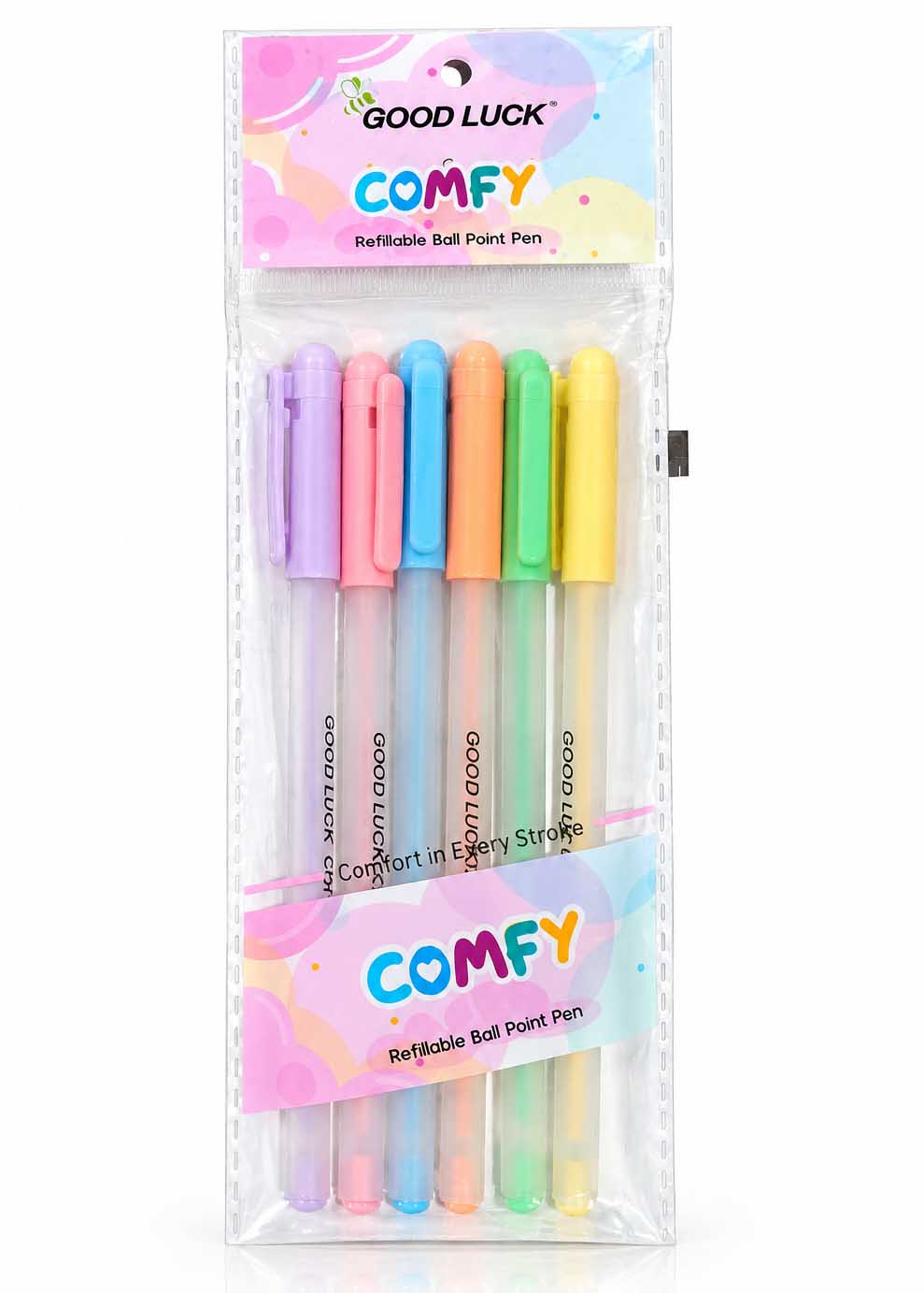 Goodluck Comfy Refillable Ball Point Pen – Smooth Writing Pen for Students & Office