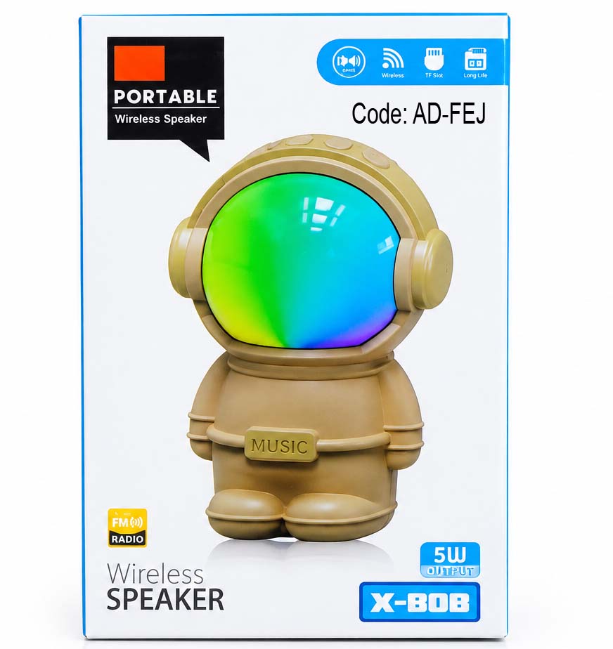 X-808 Astronaut Design Wireless Bluetooth Speaker – Portable LED Light Speaker
