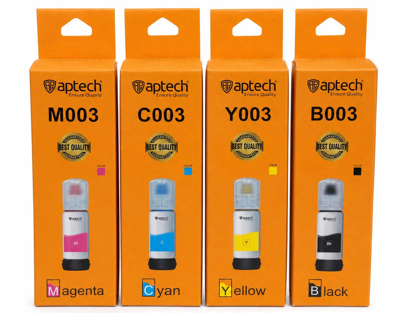 Aptech 003 Ink – High Quality Printer Refill Ink for Epson EcoTank L-Series