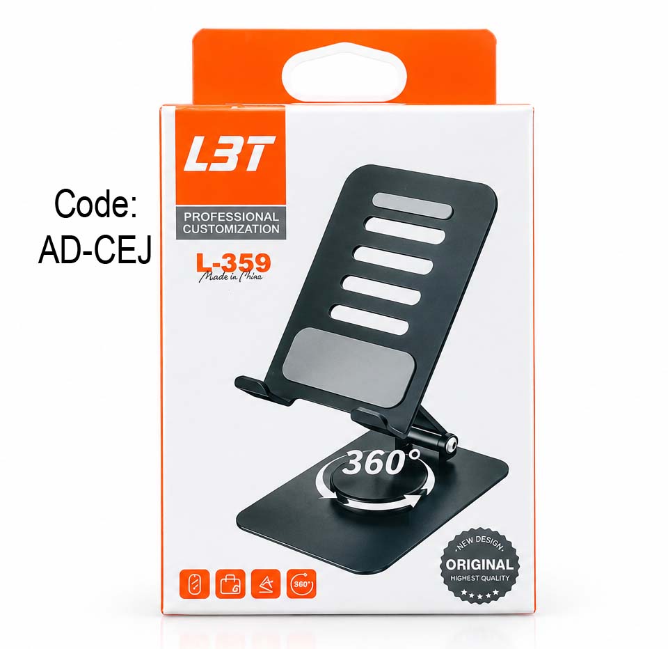 L3T Professional Adjustable Mobile Stand – Foldable Phone Holder for Desk, Office & Home
