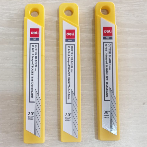 Deli Anti-Cutter Blade 30° Sharp Angle – 10 Pcs Replacement Blades